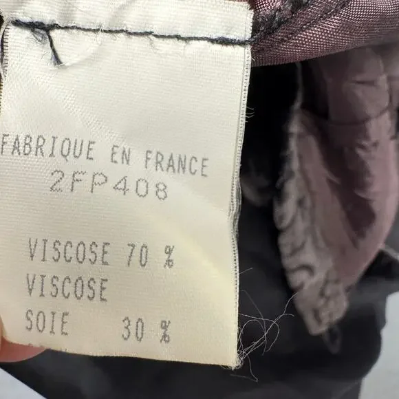 Laetitia Hecht INEPTIE Paris Pants Womens FR 40 US 28x29 Black Silk Velvet - Picture 5 of 10